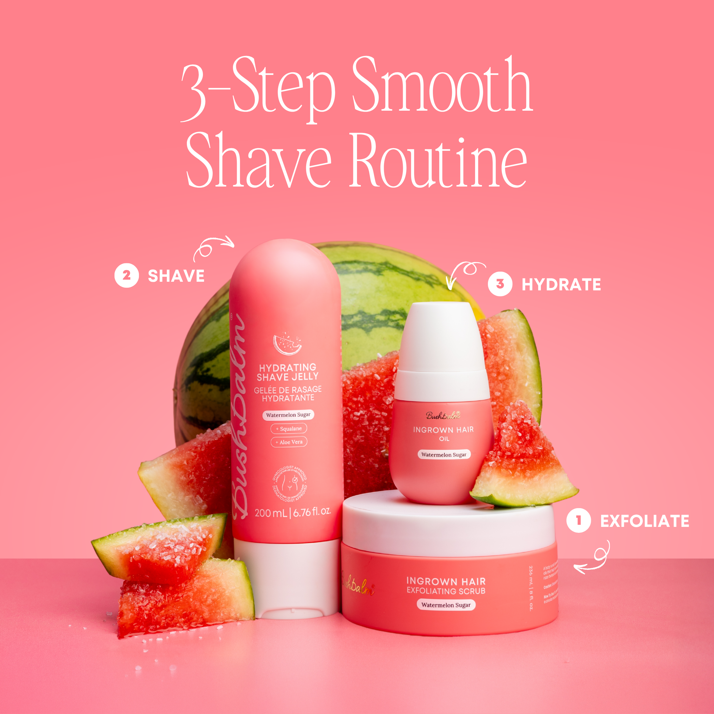 3-Step Smooth Shave Routine - Watermelon Sugar
