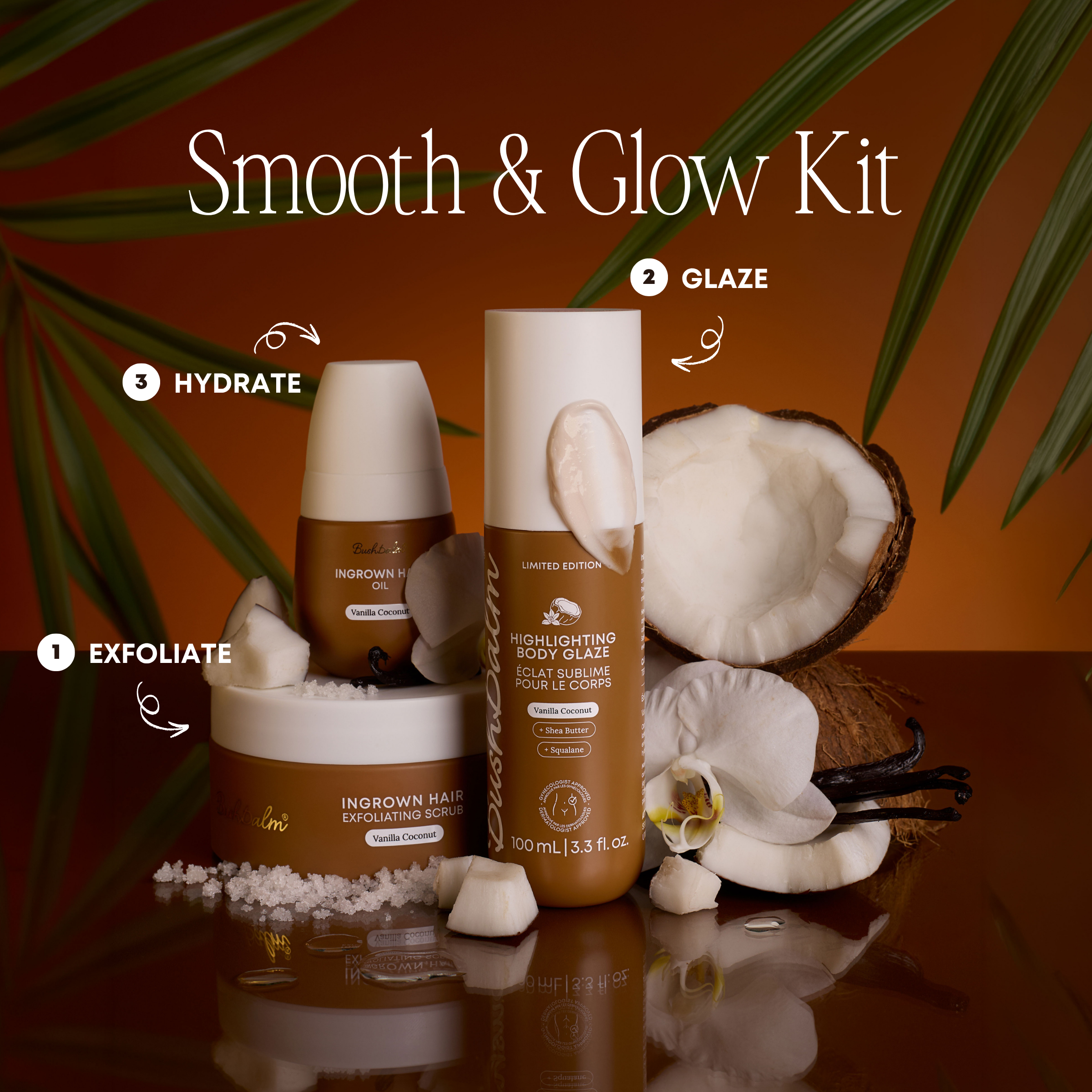 Vanilla Coconut Smooth & Glow Kit