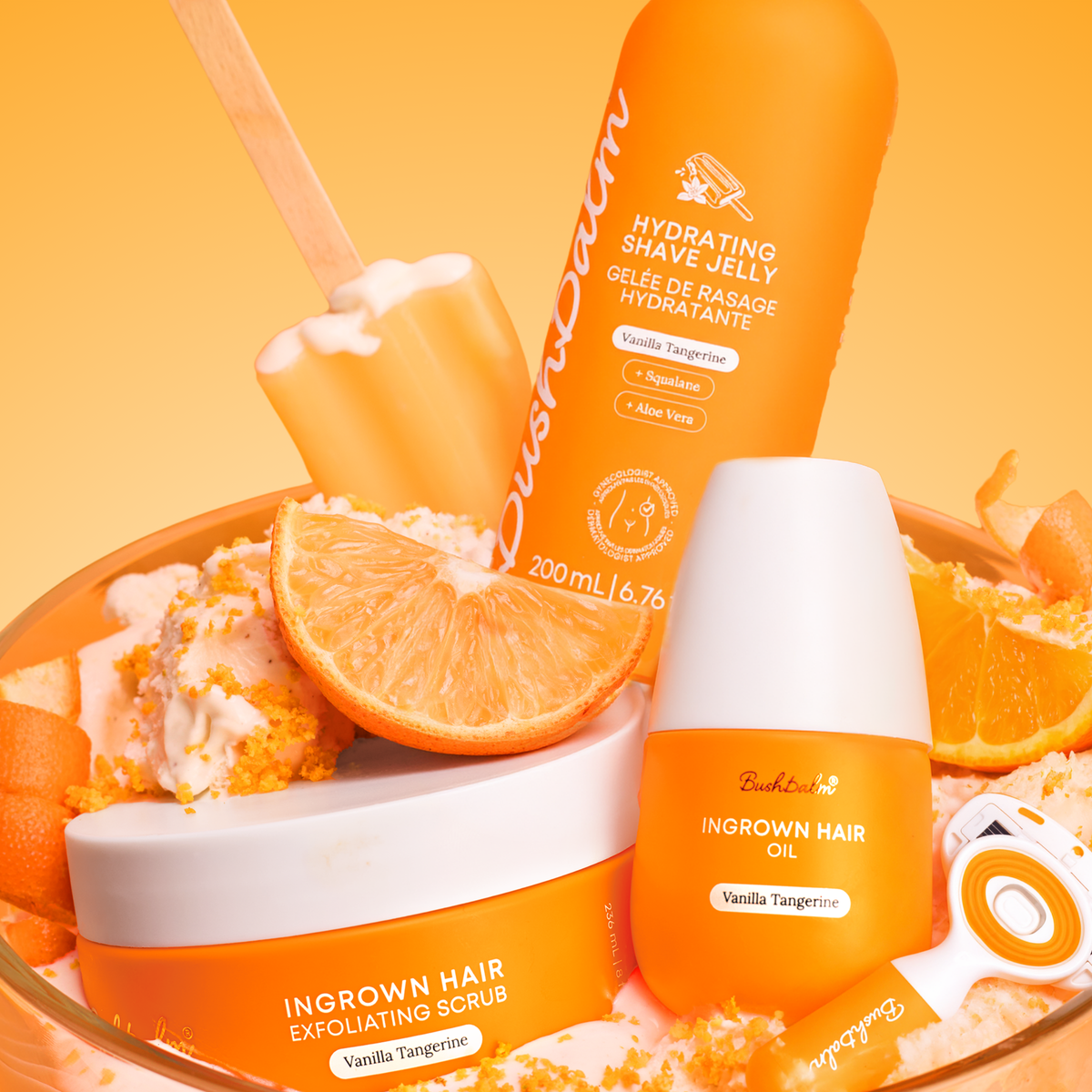 3-Step Smooth Shave Routine - Vanilla Tangerine – Bushbalm