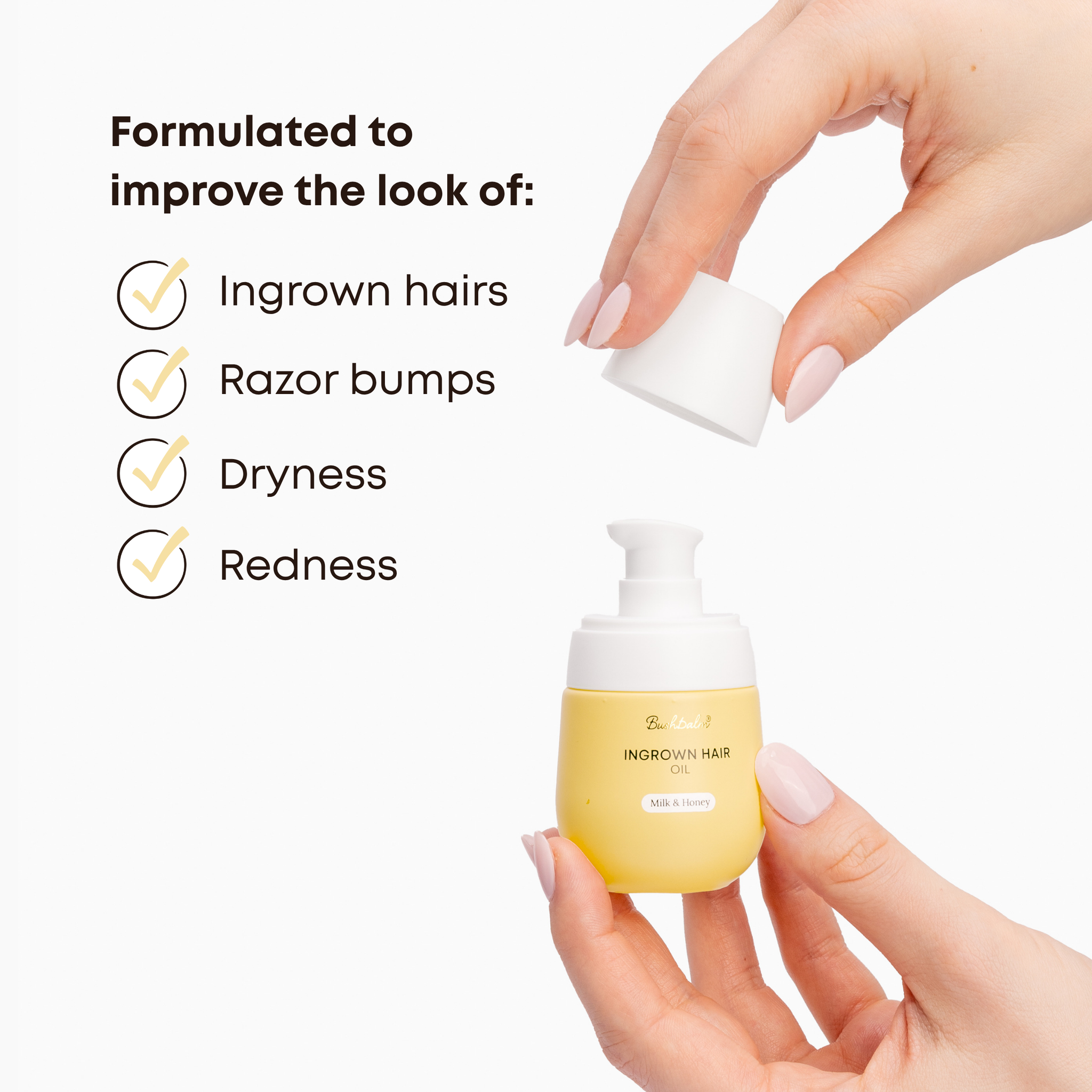 Shop Bushbalm | Milk & Honey Oil - Ingrown Hairs & Razor Burn