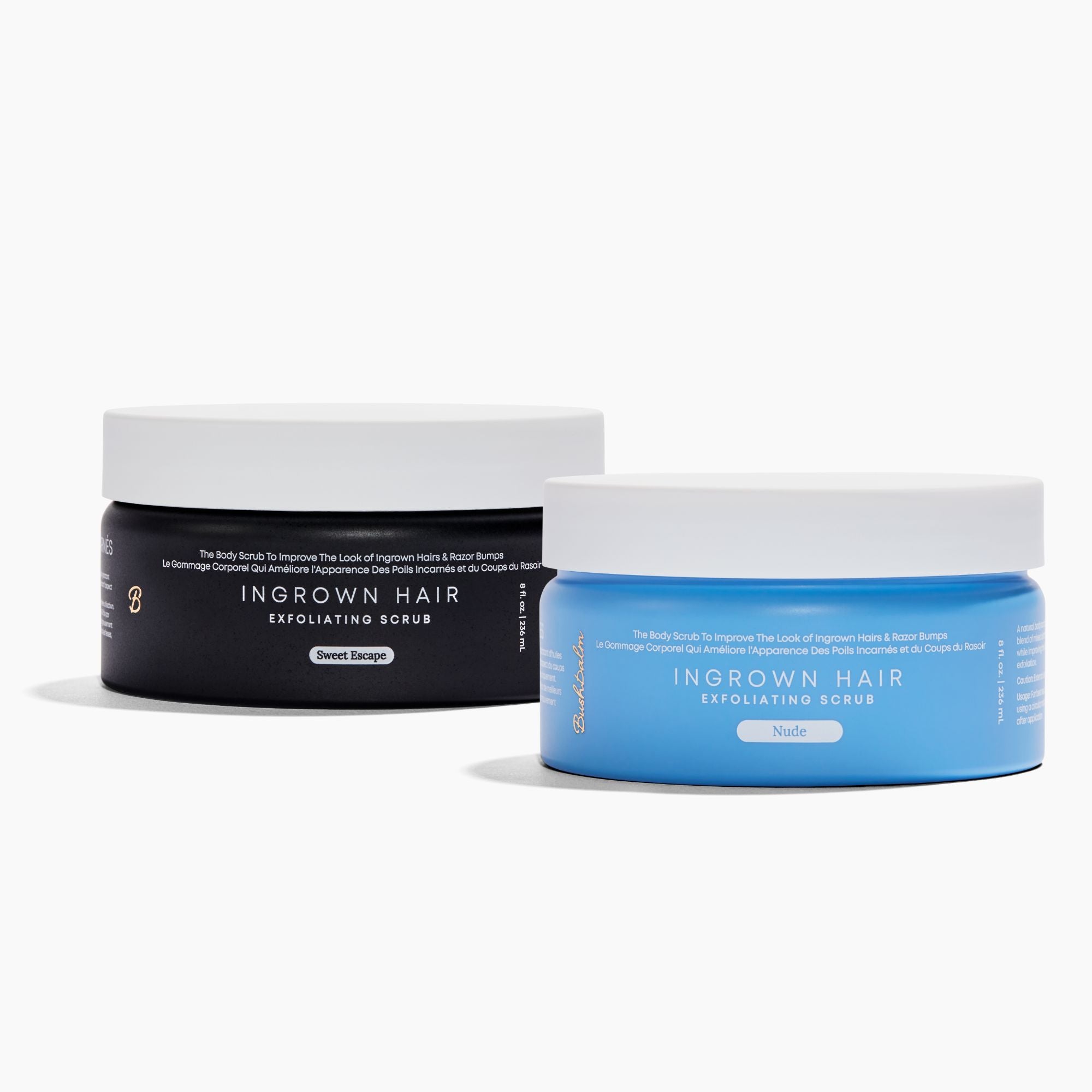 Ingrown hair exfoliating scrub jar