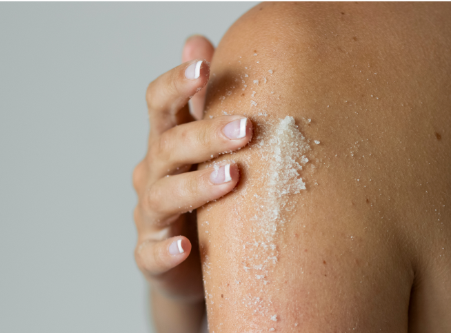 Keratosis Pilaris scrub treating KP