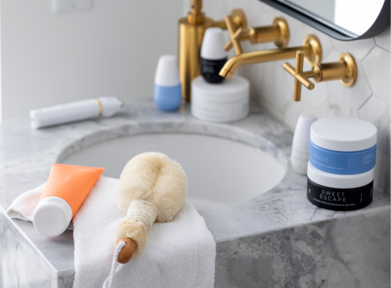 Bushbalm products sitting on a counter